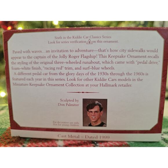 Hallmark 1968 Murray Jolly Roger Flagship Keepsake Ornament Kiddie Car classics - Picture 5 of 6